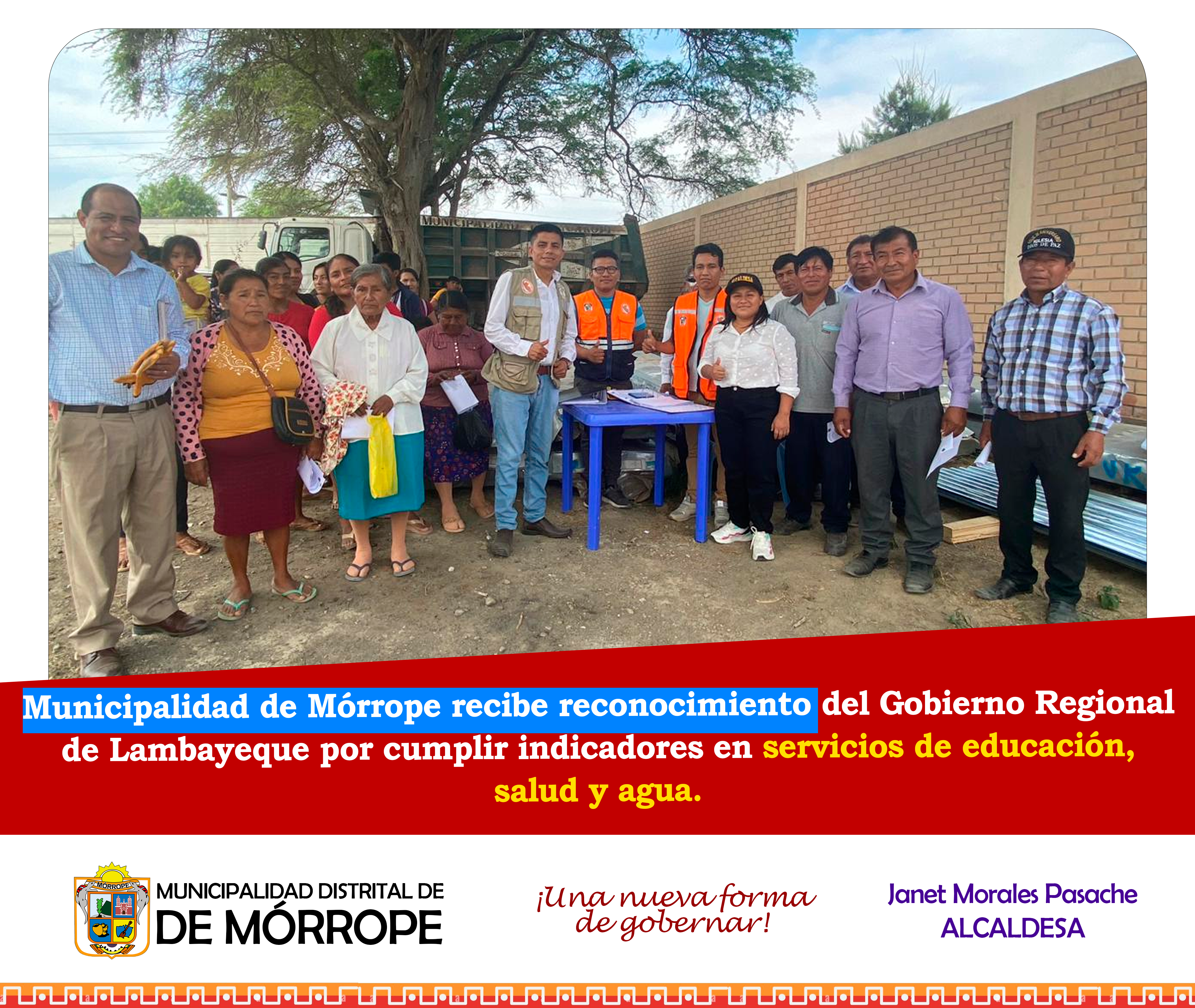 𝗠𝘂𝗻𝗶𝗰𝗶𝗽𝗮𝗹𝗶𝗱𝗮𝗱 𝗱𝗲 𝗠ó𝗿𝗿𝗼𝗽𝗲 𝗲𝘀 𝗿𝗲𝗰𝗼𝗻𝗼𝗰𝗶𝗱𝗮 𝘆 𝗳𝗲𝗹𝗶𝗰𝗶𝘁𝗮𝗱𝗮 𝗽𝗼𝗿 𝗲𝗹 𝗚𝗼𝗯𝗶𝗲𝗿𝗻𝗼 𝗥𝗲𝗴𝗶𝗼𝗻𝗮𝗹 𝗱𝗲 𝗟𝗮𝗺𝗯𝗮𝘆𝗲𝗾𝘂𝗲.
