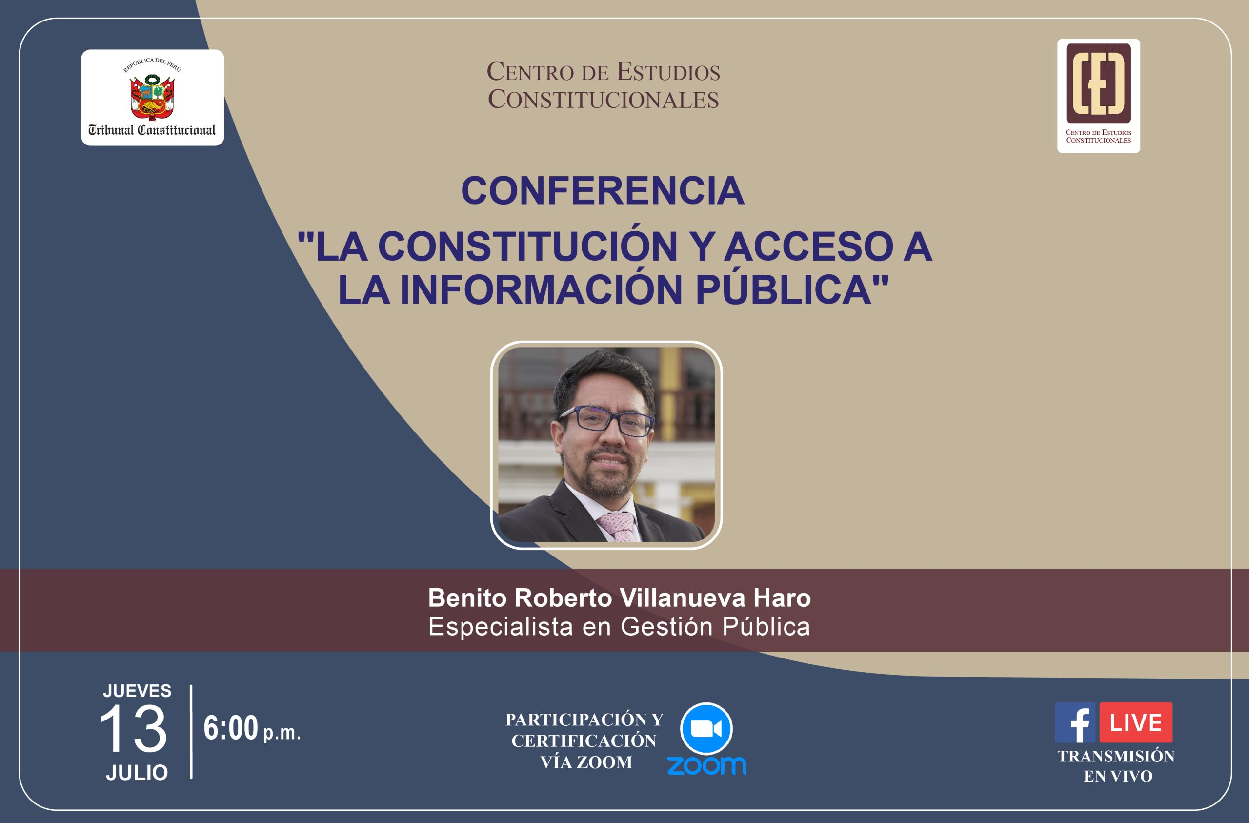 CEC del TC organiza la conferencia "la Constitución y acceso a la información pública" el 13 de julio