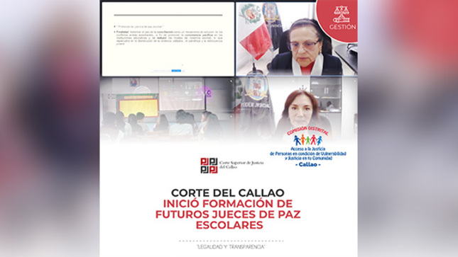 Corte Superior del Callao inició formación de futuros jueces de paz escolar chalacos