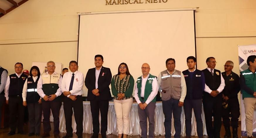 El Alcalde provincial John Larry Coayla estuvo presente en la presentación del proyecto: “Fortalecimiento del Sistema de Gestión del Riesgo de Desastres en Arequipa y Moquegua, Preparados y Seguros".