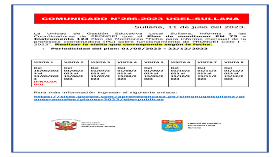 Comunicado N°286-2023