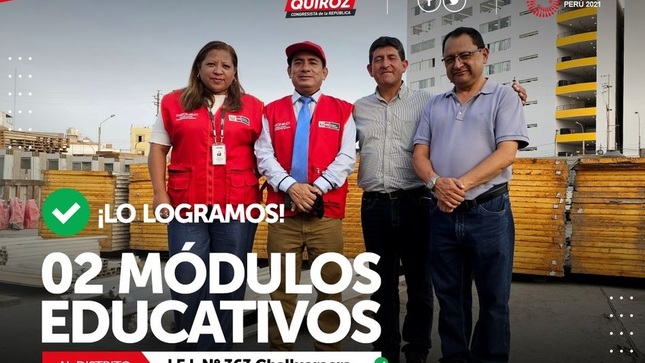 FOTOGRAFÍA DE GESTIÓN DE MÓDULOS EDUCATIVOS