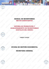 Vista preliminar de documento Manual de Microformas MM-004-SGEN/OGD/003 “Sistema de Producción y Almacenamiento de Microformas Digitales del RENIEC”, primera versión.