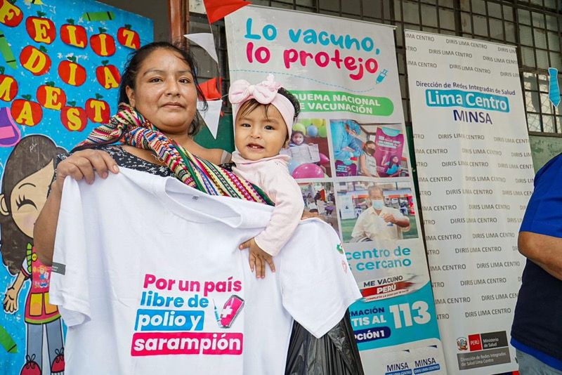 Foto 1 de 300 brigadas de vacunación se despliegan para proteger a menores de 5 años contra la polio y sarampión