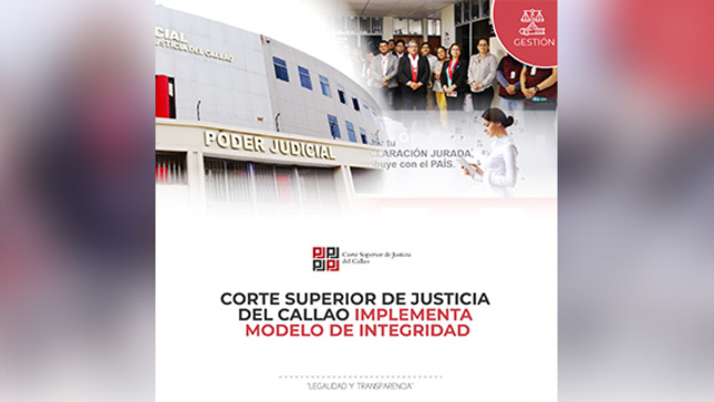 Corte Superior de Justicia del Callao implementa Modelo de Integridad