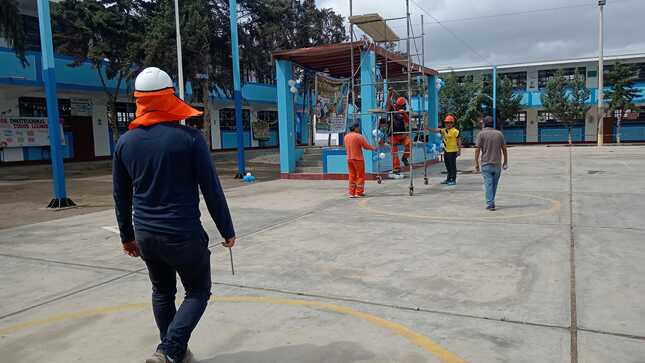  Instalación de malla raschel en colegio San Jacinto
