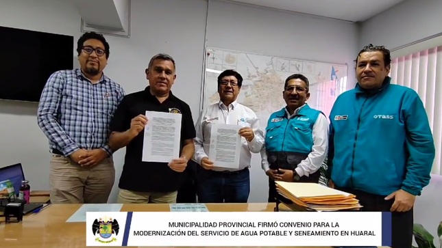 Municipalidad provincial firmó convenio para la modernización del servicio de agua potable y saneamiento en Huaral