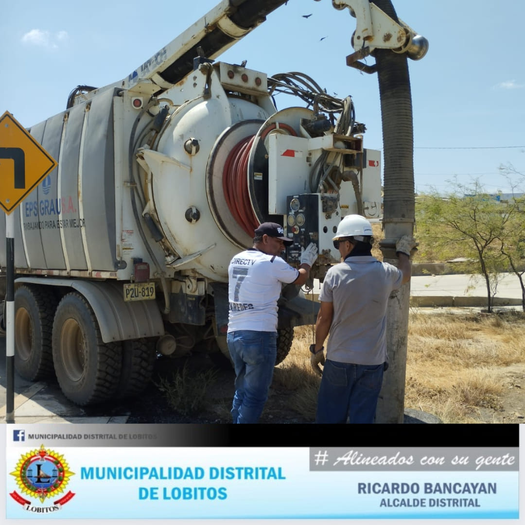 archivo JPG de Hidrojet de EPS GRAU realiza trabajos ante colapso de desagües en Lobitos
