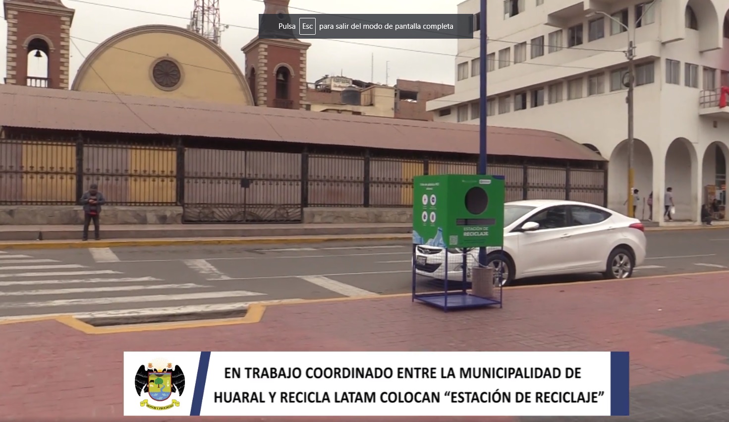 Municipalidad provincial instaló "Estación de reciclaje" en nuestra plaza de armas con el apoyo de Recicla Latam