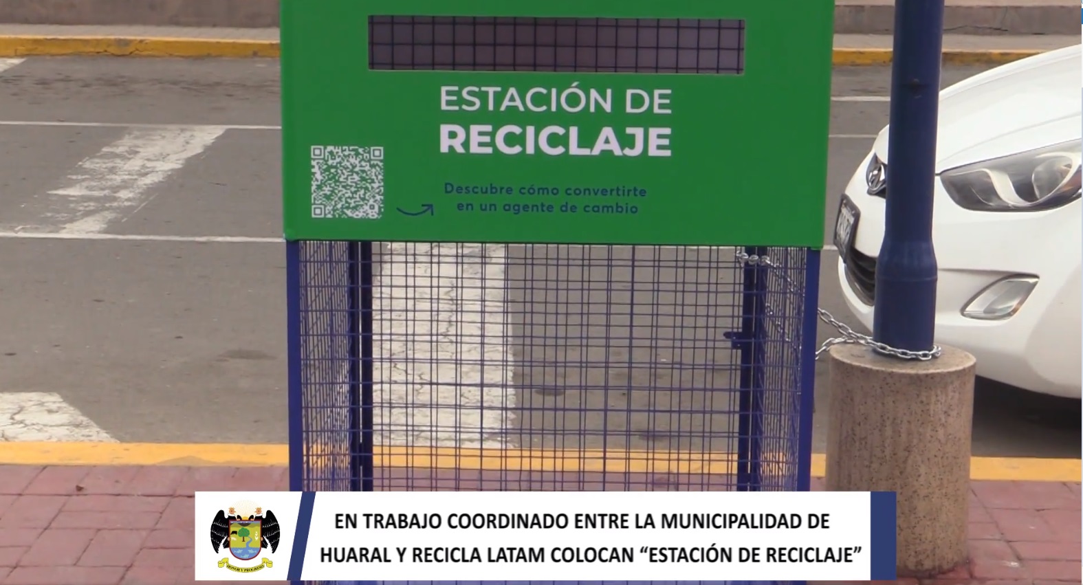Municipalidad provincial instaló "Estación de reciclaje" en nuestra plaza de armas con el apoyo de Recicla Latam
