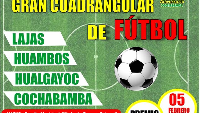 Afiche descriptivo del campeonato de Cuadrangular de Fútbol