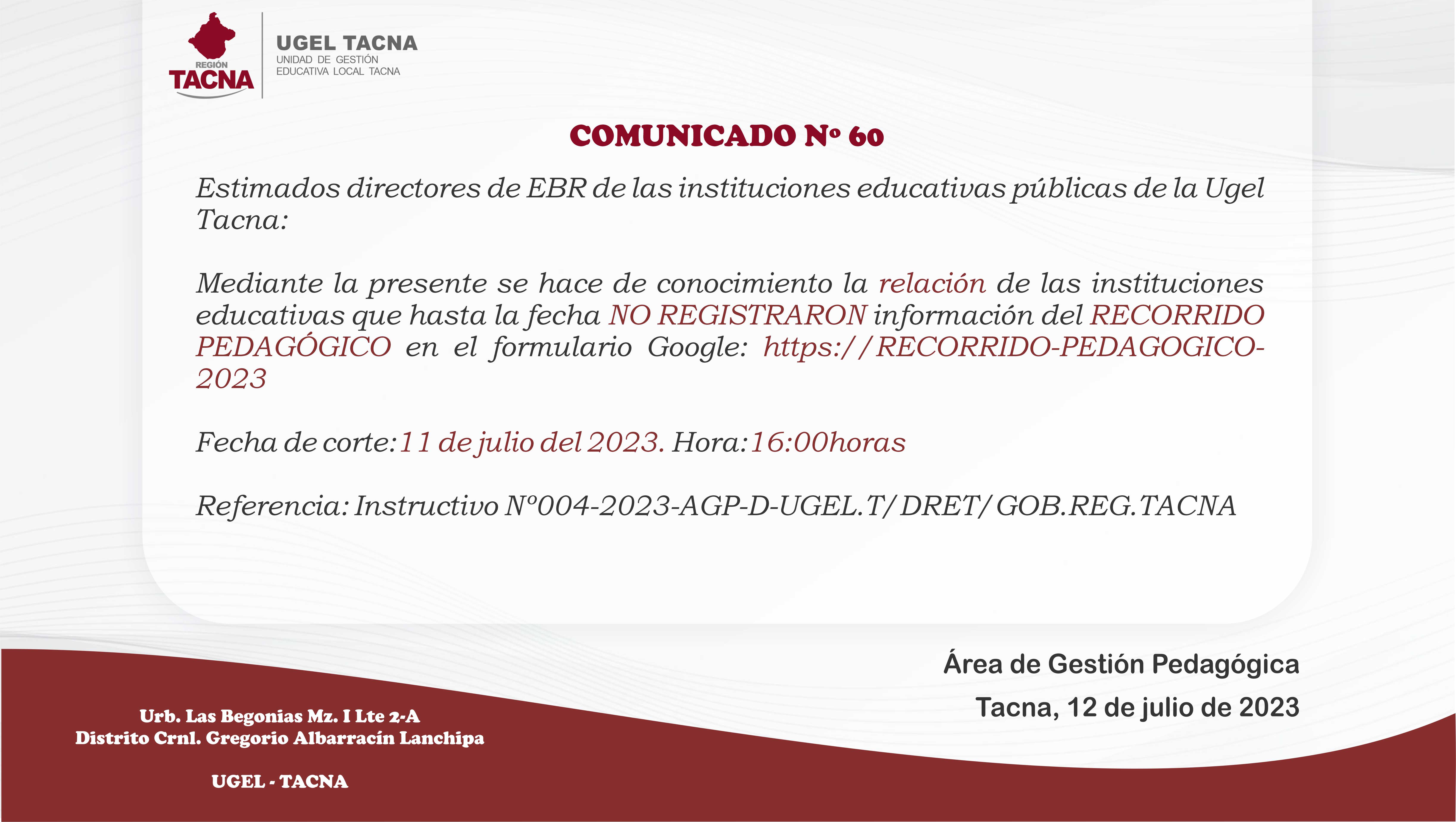 Archivo JPG de comunicado