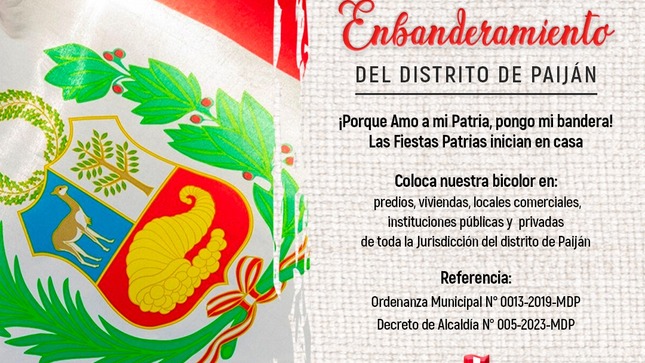 EMBANDERAMIENTO POR FIESTAS PATRIAS