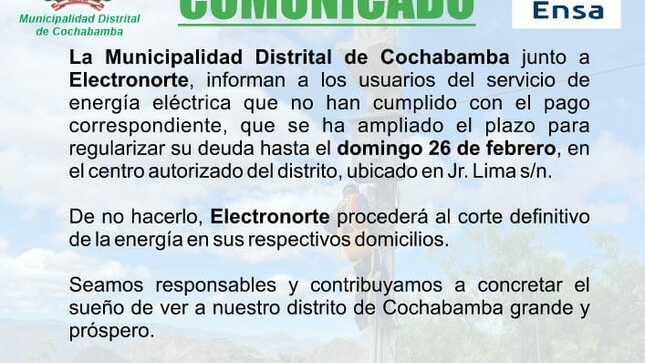 Afiche del comunicado