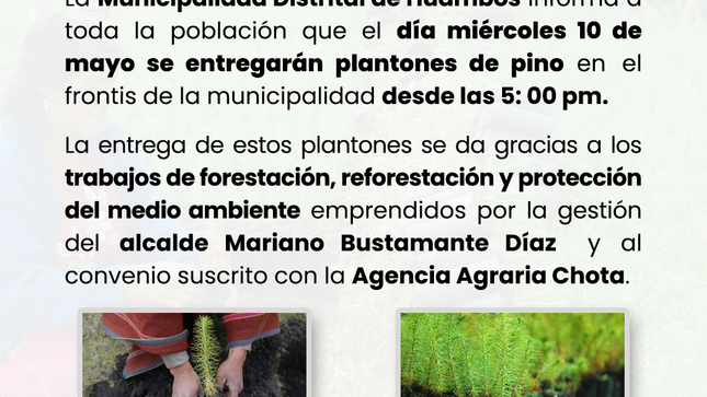 Comunicado entrega de plantones