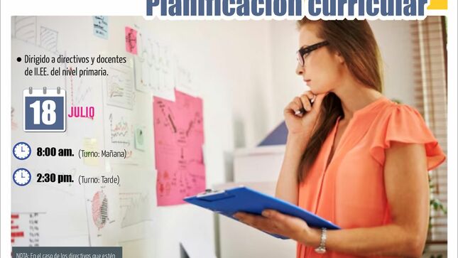 Webinar sobre “Planificacion curricular” dirigido a directivos y docentes de II.EE. del nivel primaria