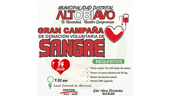 ¡Gran Campaña de Donación Voluntaria de Sangre!