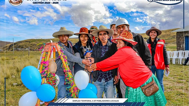 Inicia programa Lurawi Perú en el Centro Poblado Pulpera Condes del distrito de Santo Tomás - Chumbivilcas 