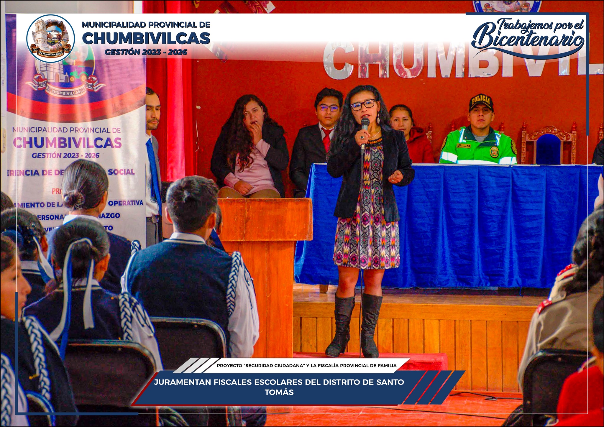 Juramentan fiscales escolares del distrito de Santo Tomás - Chumbivilcas