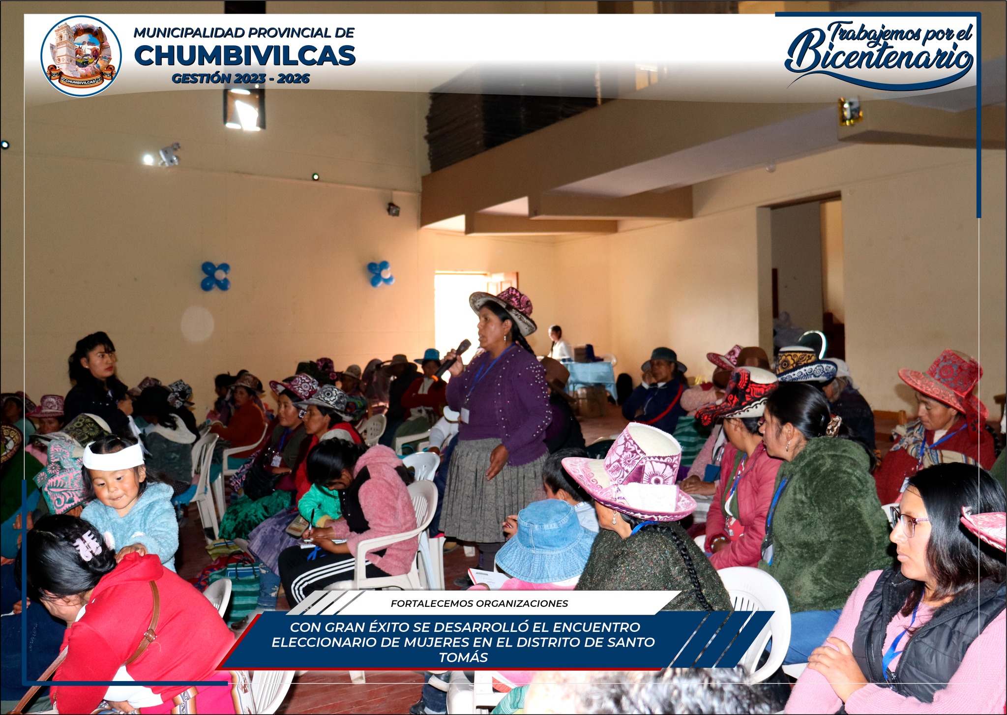 Se desarrolla con éxito el encuentro distrital de organizaciones de mujeres de Santo Tomás - Chumbivilcas