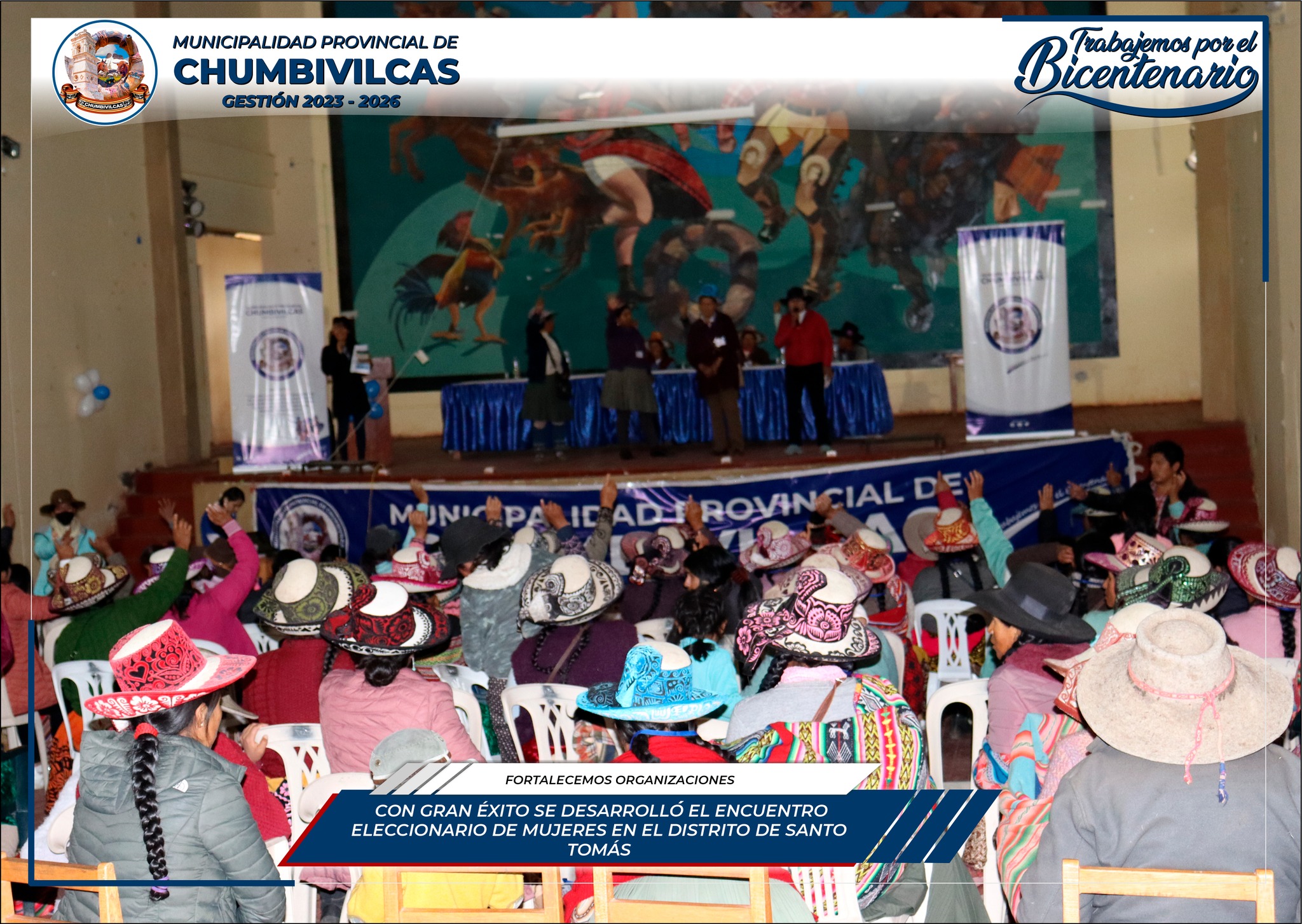 Se desarrolla con éxito el encuentro distrital de organizaciones de mujeres de Santo Tomás - Chumbivilcas