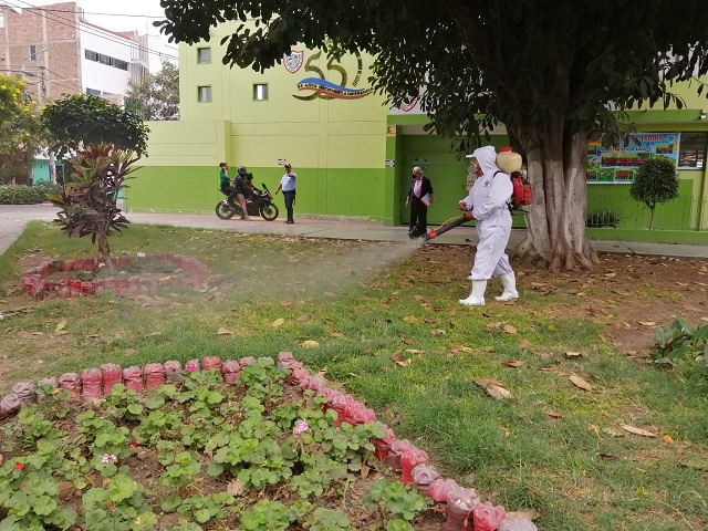 14 parques más serán fumigados y desinsectados esta semana por la Municipalidad de Trujillo.