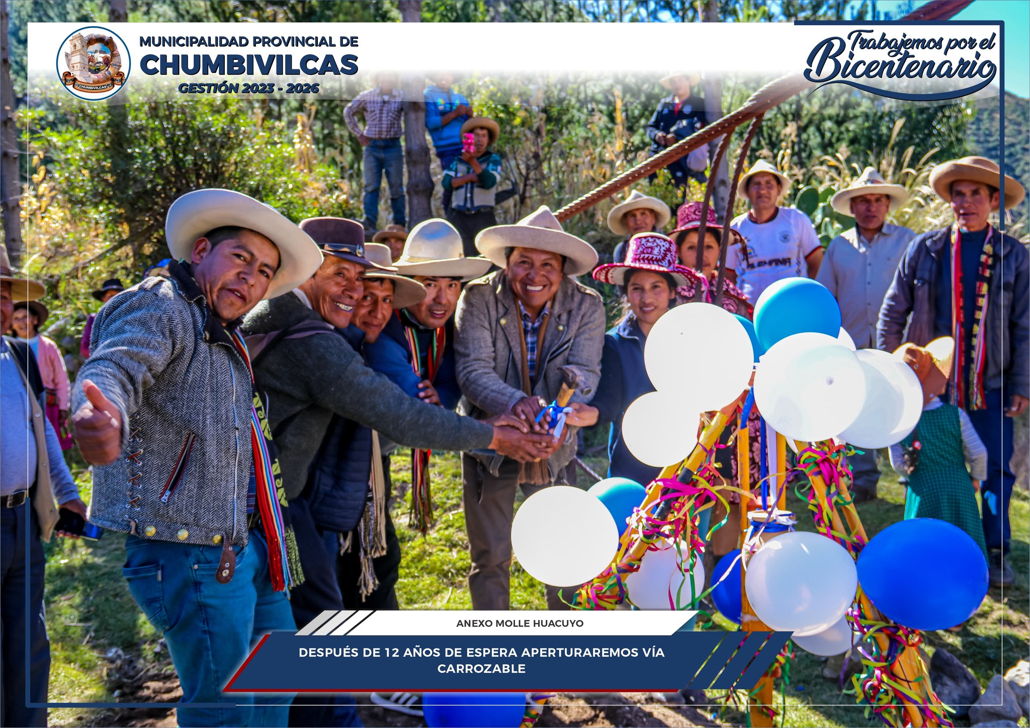 Municipalidad de Chumbivilcas apertura vía carrozable para el anexo Molle Huacuyo