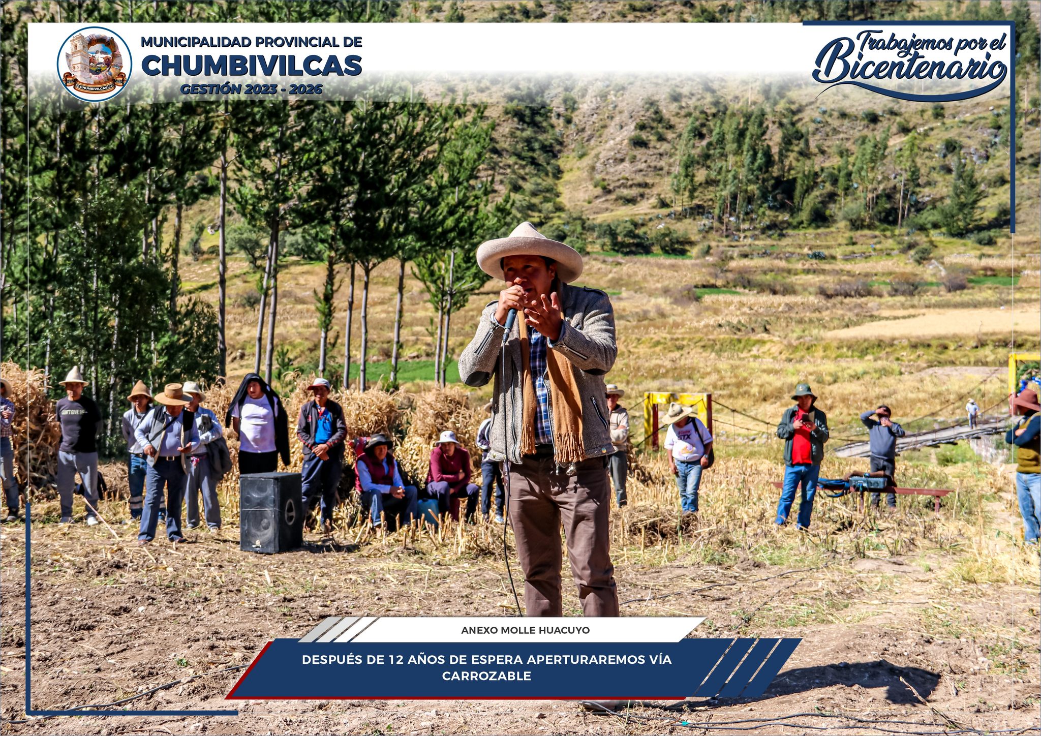 Municipalidad de Chumbivilcas apertura vía carrozable para el anexo Molle Huacuyo