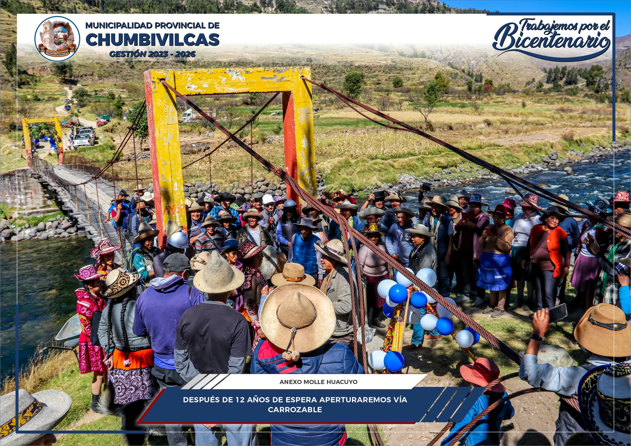 Municipalidad de Chumbivilcas apertura vía carrozable para el anexo Molle Huacuyo