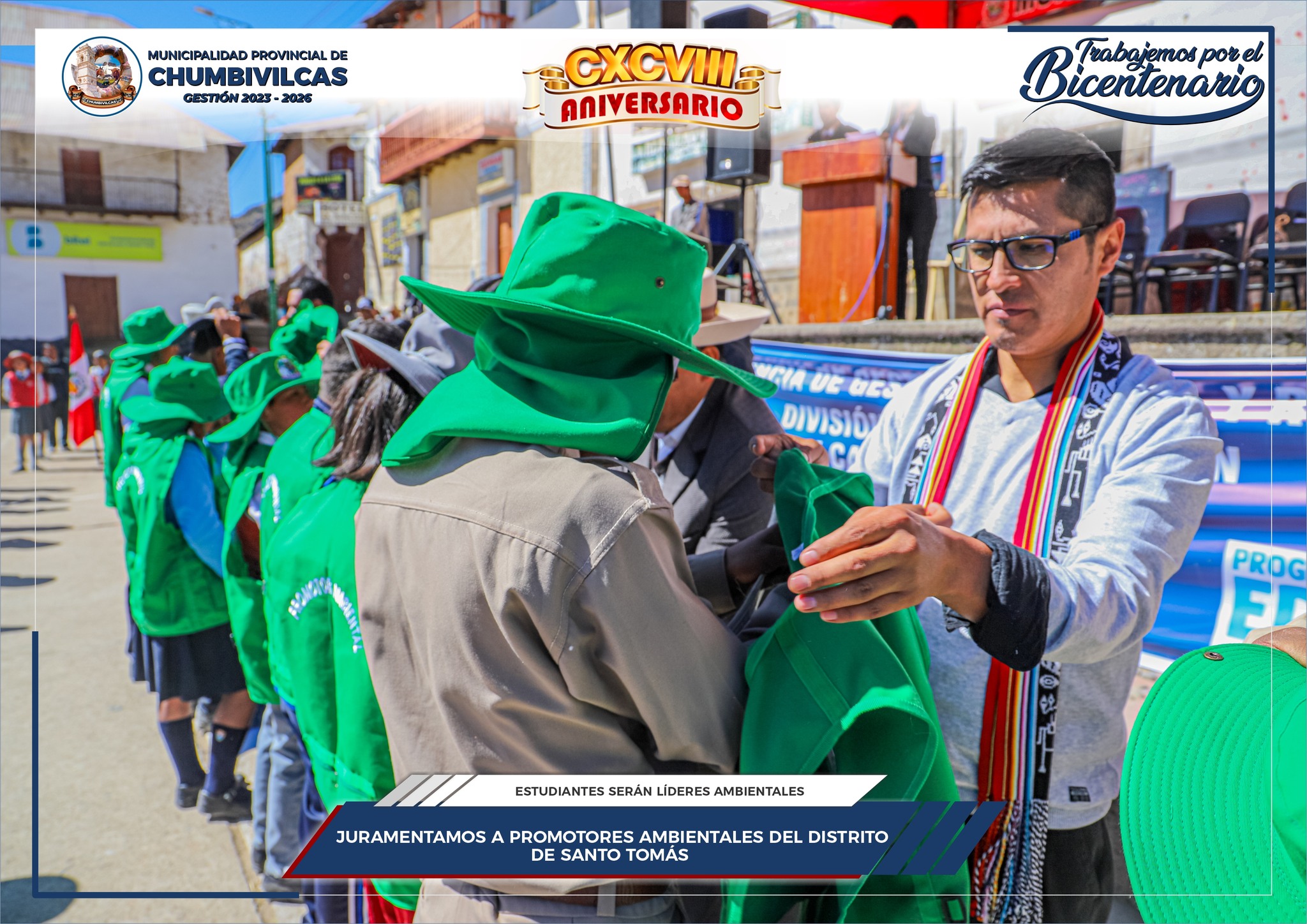 Municipalidad de Chumbivilcas juramenta a promotores ambientales del distrito de Santo Tomás