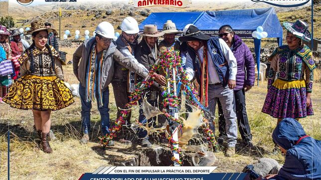 Centro Poblado de Allhuacchuyo de Santo Tomás - Chumbivilcas tendrá moderna losa deportiva con grass sintético 