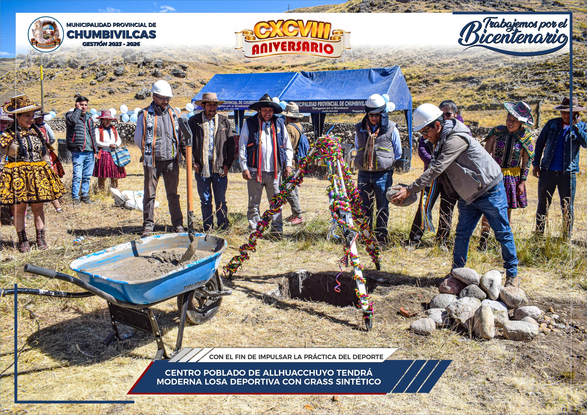 Centro Poblado de Allhuacchuyo de Santo Tomás - Chumbivilcas tendrá moderna losa deportiva con grass sintético 