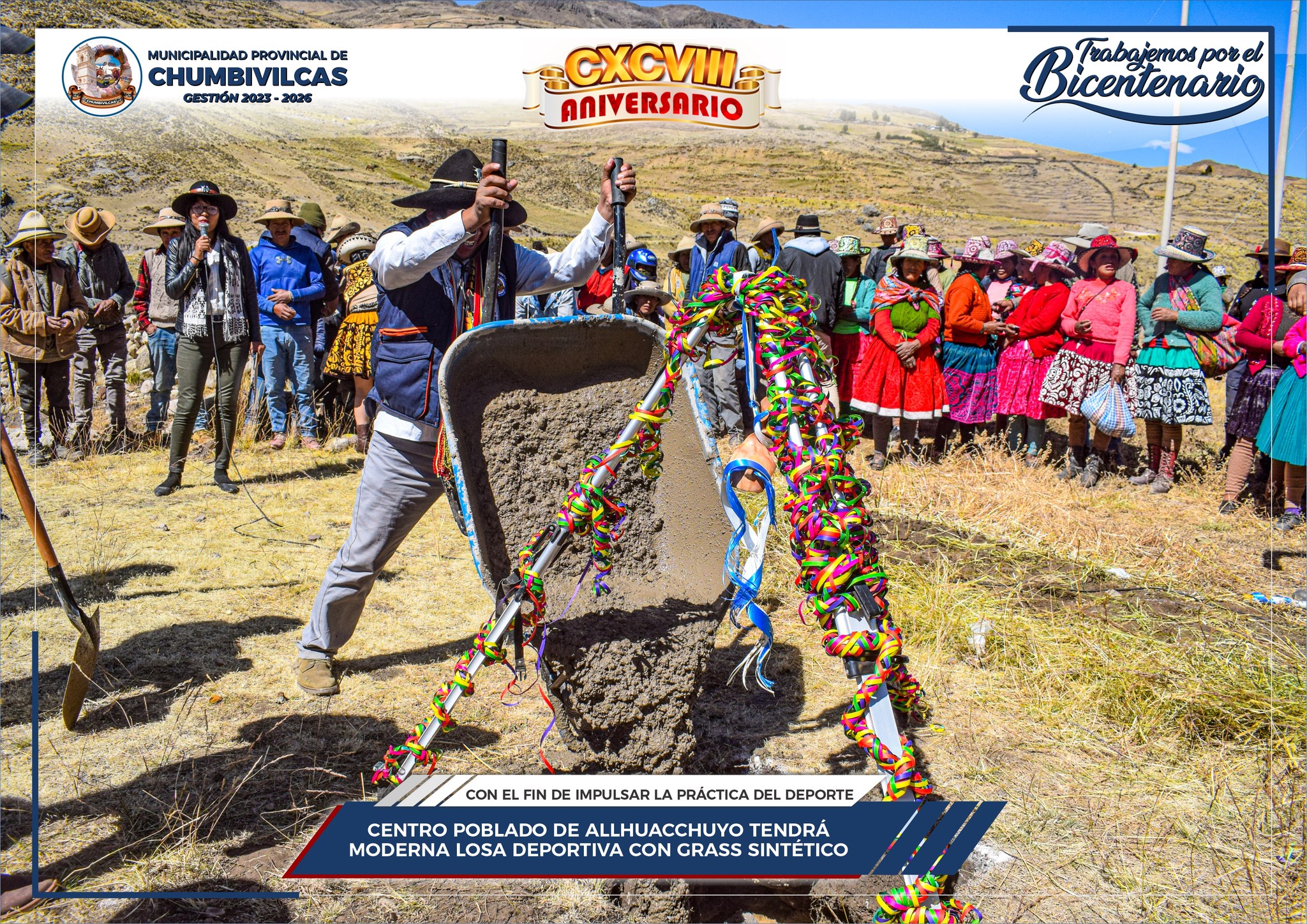 Centro Poblado de Allhuacchuyo de Santo Tomás - Chumbivilcas tendrá moderna losa deportiva con grass sintético 