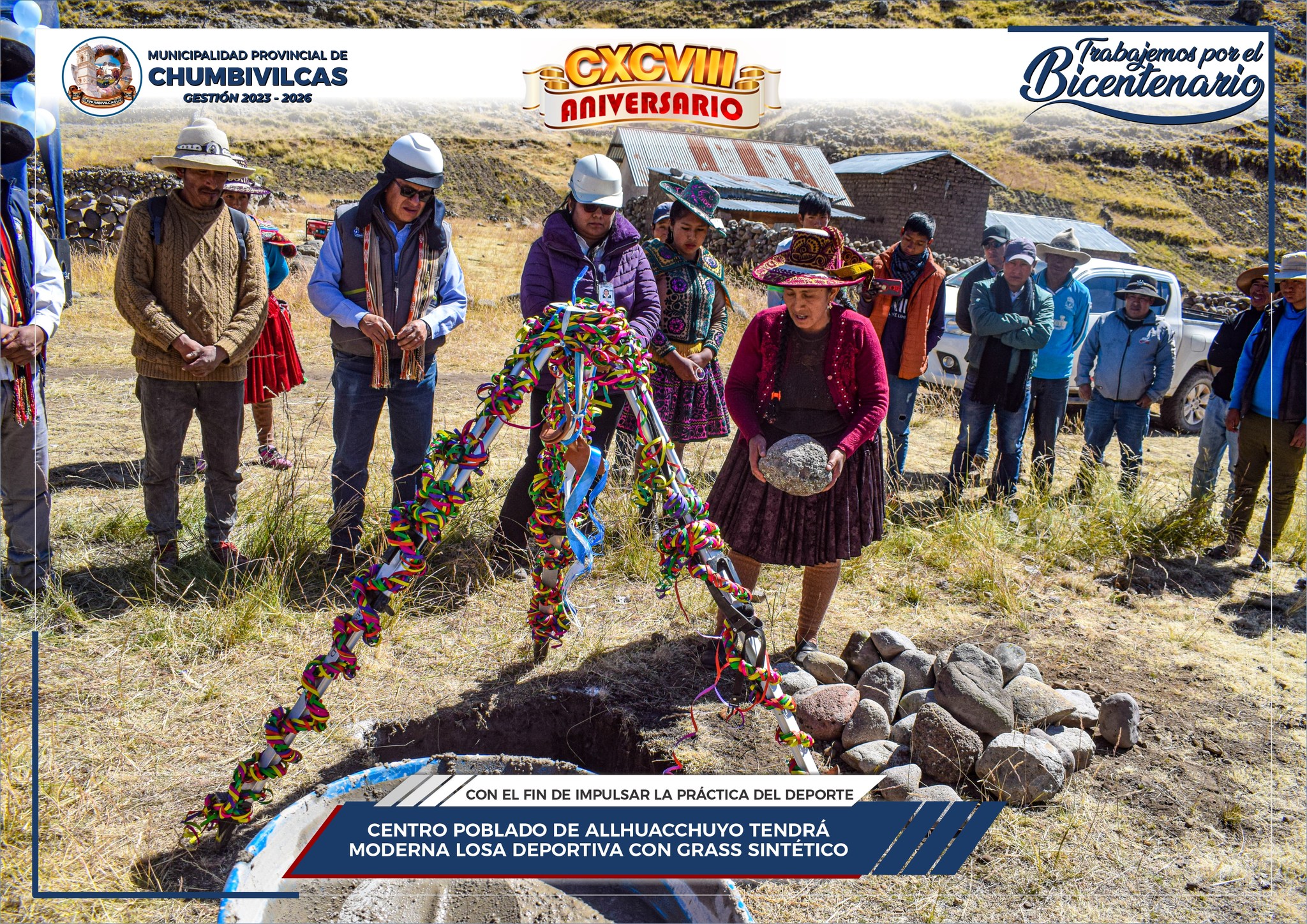 Centro Poblado de Allhuacchuyo de Santo Tomás - Chumbivilcas tendrá moderna losa deportiva con grass sintético 