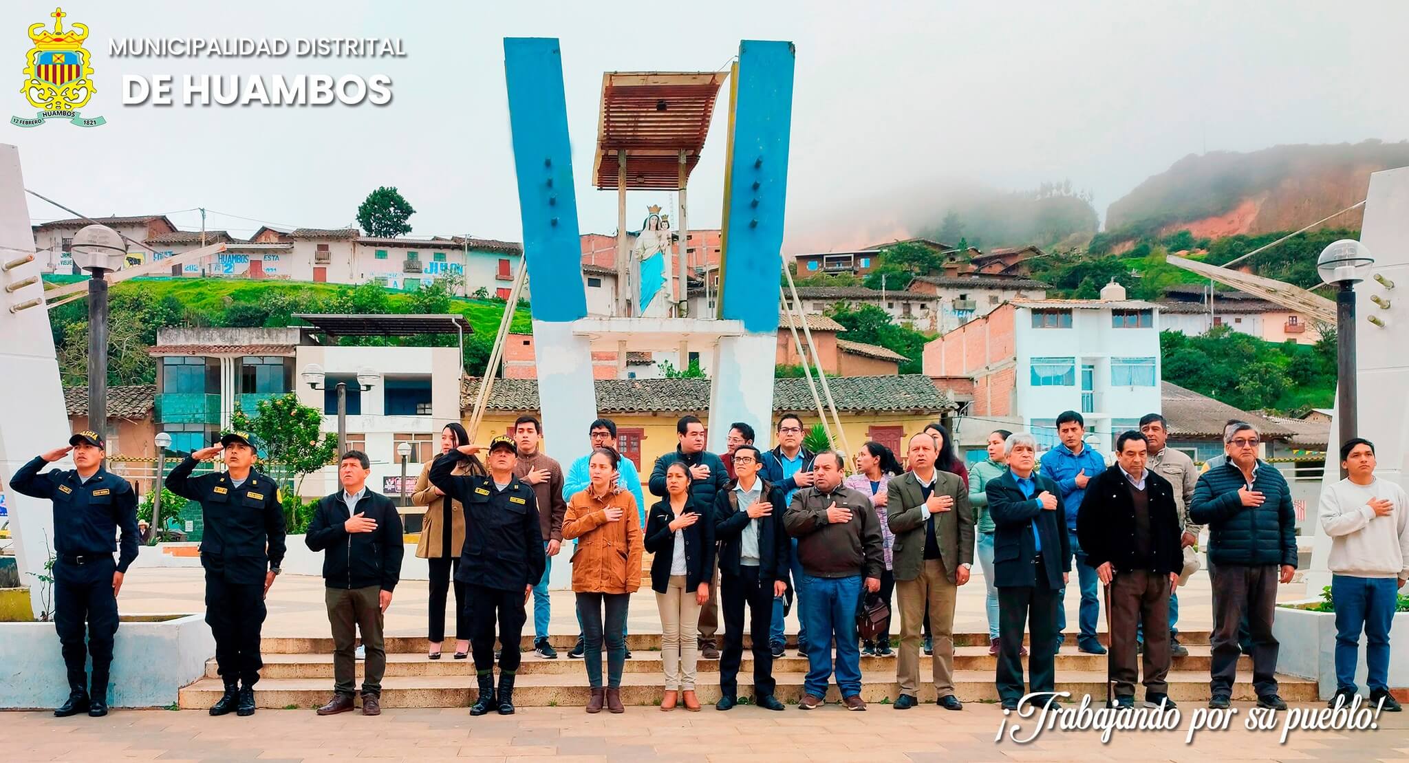 Día de la Bandera en Huambos
