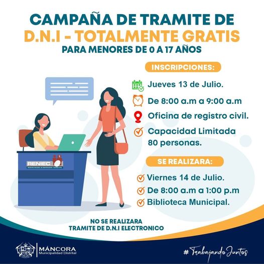 Campaña gratuita de tramite de DNI