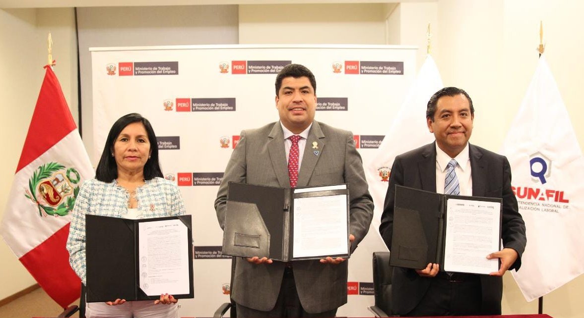 El MTPE y SUNAFIL suscriben convenio institucional con la Universidad Internacional de La Rioja (UNIR)