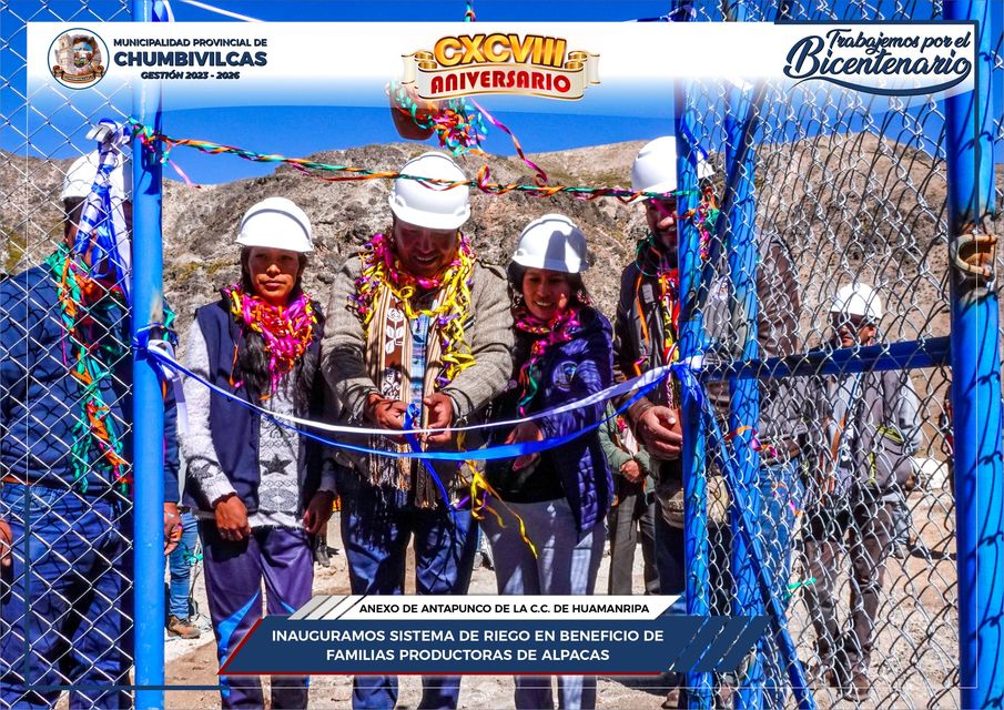 Municipalidad de Chumbivilcas inaugura sistema de riego en el anexo Antapunco