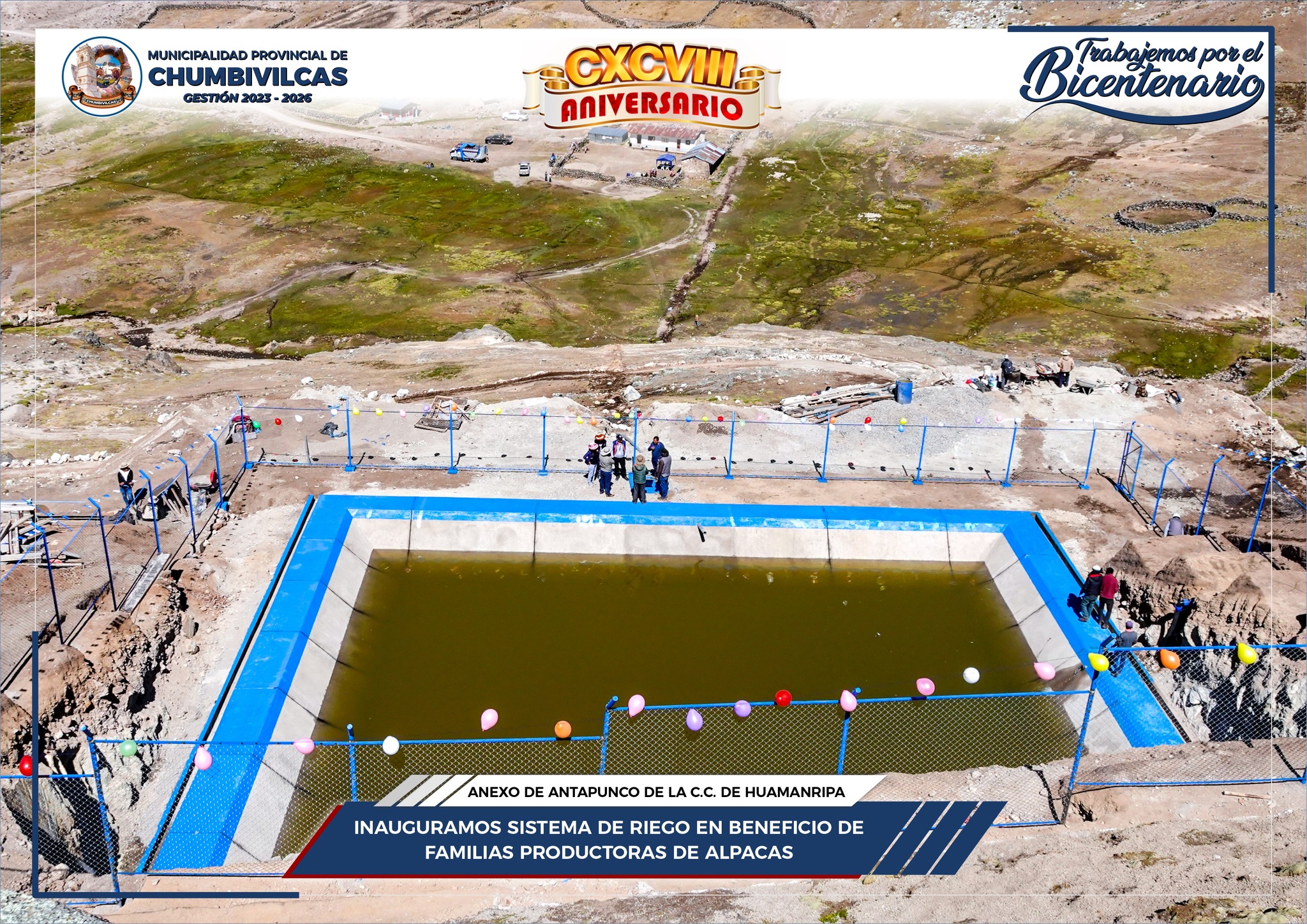 Municipalidad de Chumbivilcas inaugura sistema de riego en el anexo Antapunco