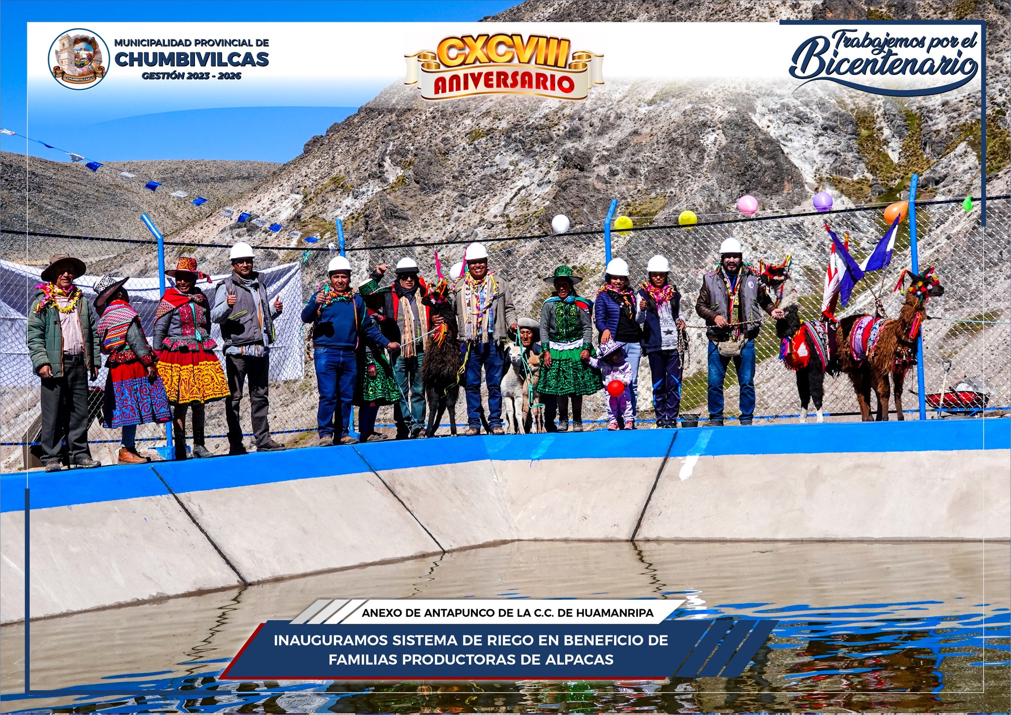 Municipalidad de Chumbivilcas inaugura sistema de riego en el anexo Antapunco