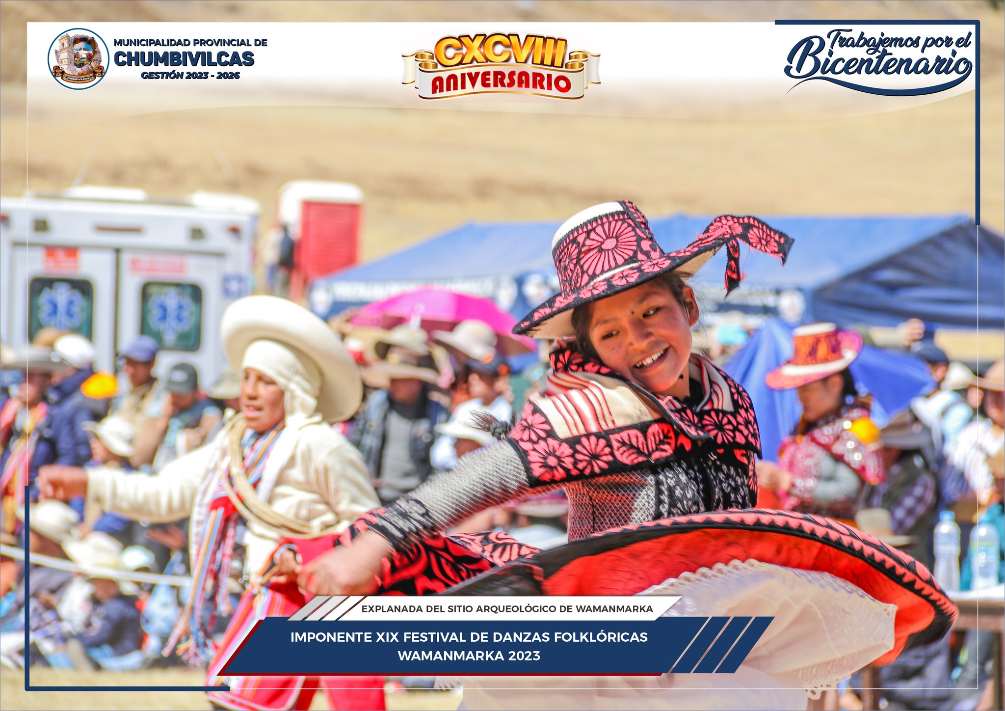 Con éxito se realiza el XIX Festival de Danzas Wamanmarka 2023