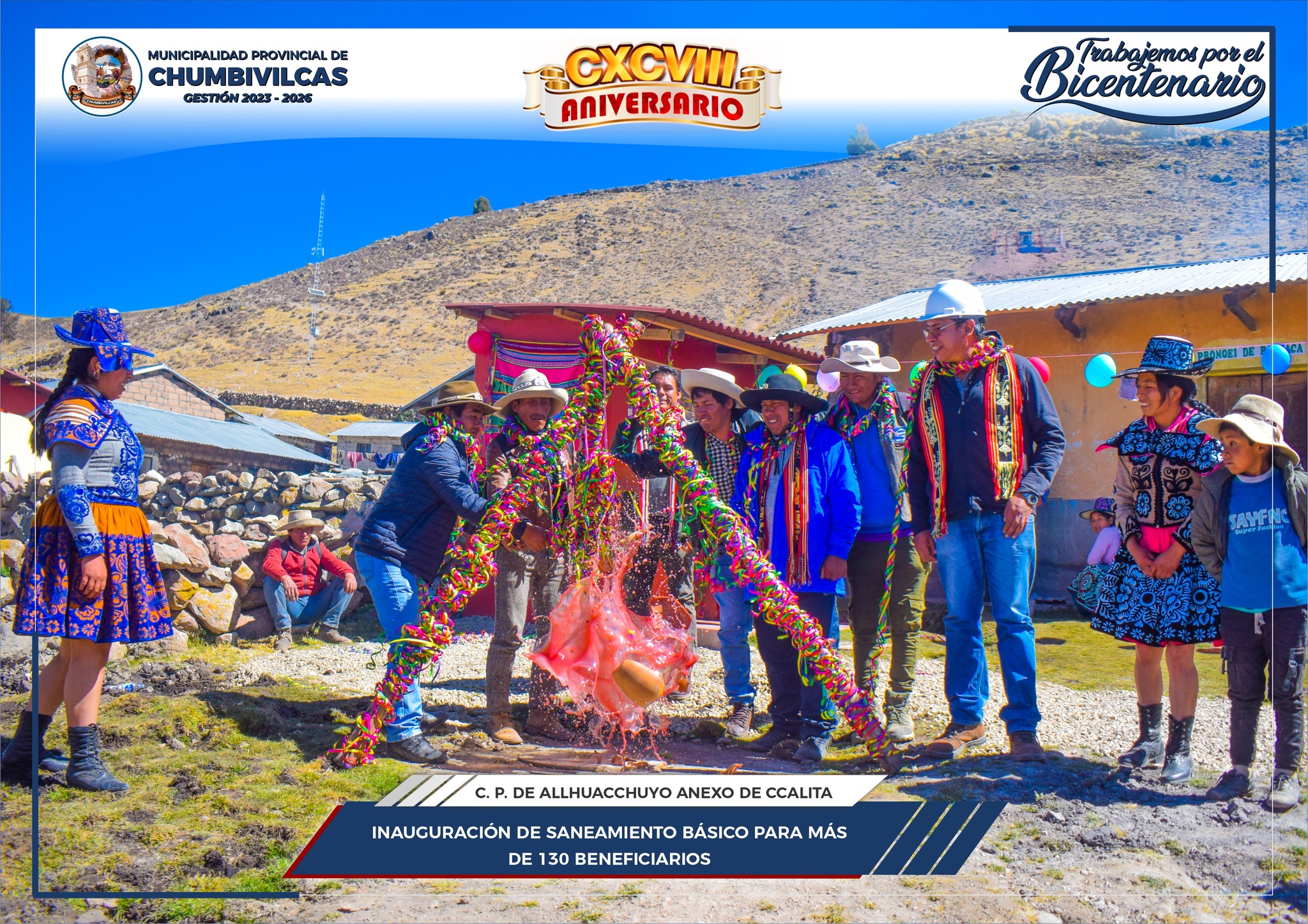 Municipalidad de Chumbivilcas obra de saneamiento básico en la comunidad de Allhuacchuyo