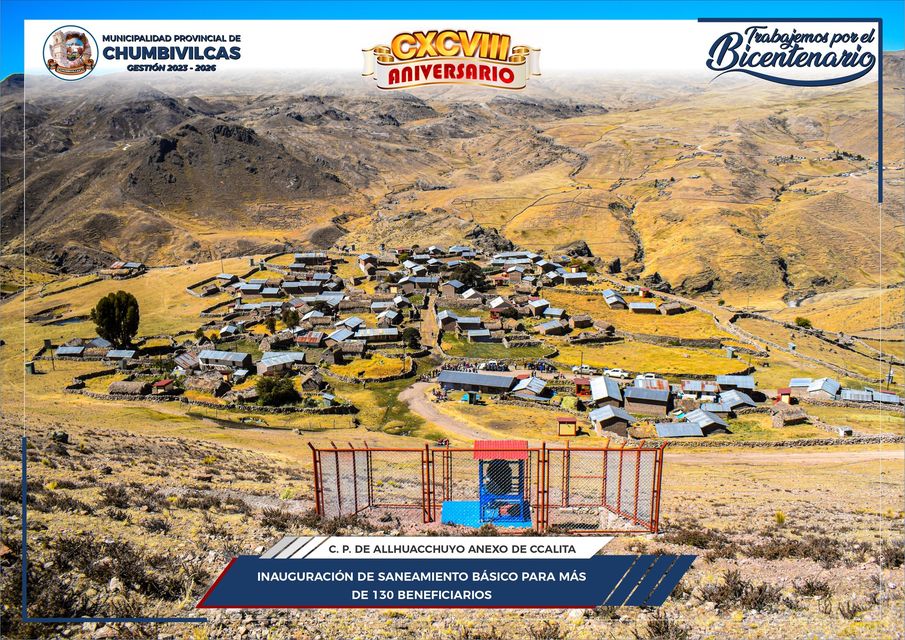 Municipalidad de Chumbivilcas obra de saneamiento básico en la comunidad de Allhuacchuyo