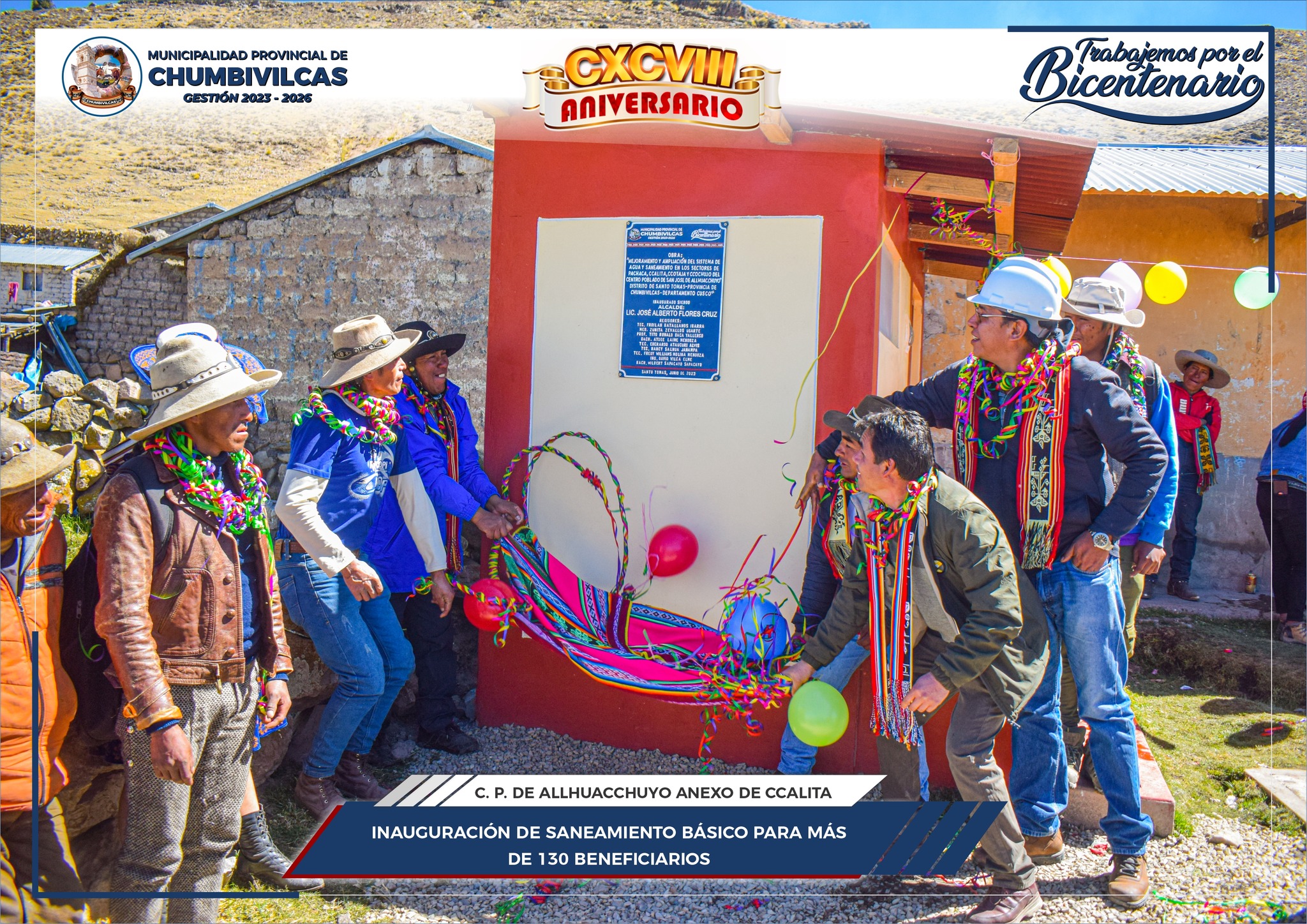 Municipalidad de Chumbivilcas obra de saneamiento básico en la comunidad de Allhuacchuyo