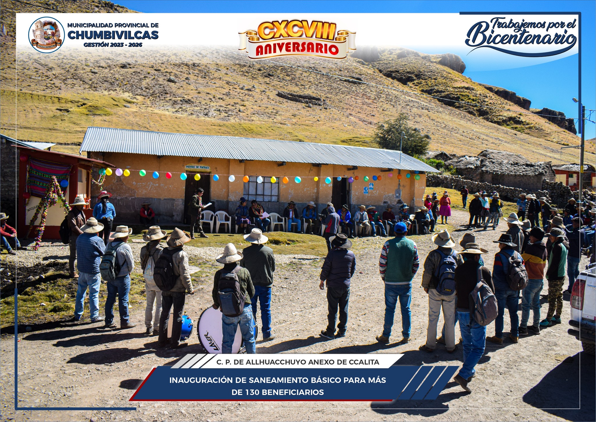 Municipalidad de Chumbivilcas obra de saneamiento básico en la comunidad de Allhuacchuyo