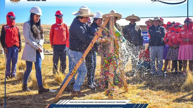 Culminan trabajos de Lurawi Perú en el Centro Poblado Pulpera Condes del distrito de Santo Tomás - Chumbivilcas 