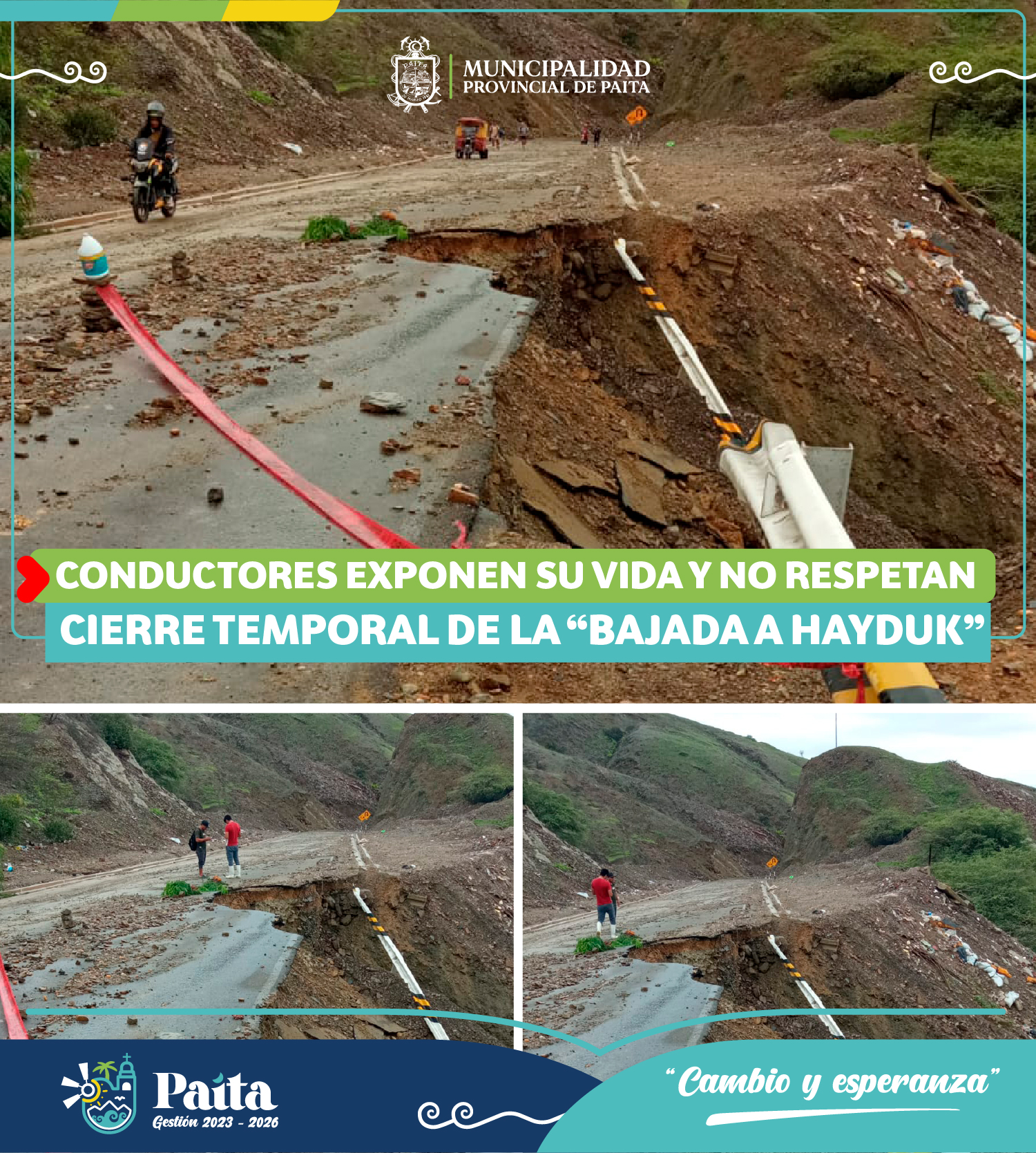 Cierre Temporal de la Bajada Hayduk