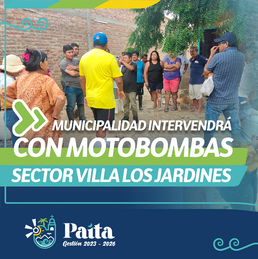Motobombas sector Villa los Jardines