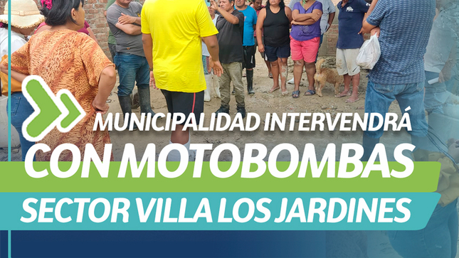 Motobombas sector Villa los Jardines