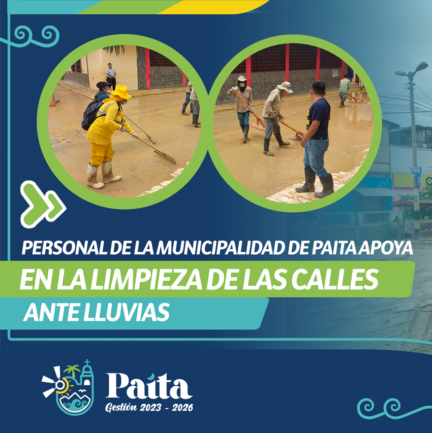 Limpieza de las calles de Paita